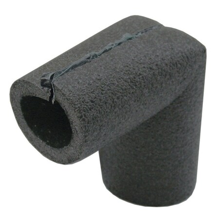 Jones Stephens 1/2in. ID Self-Sealing Black Polyethylene Foam Pipe Insulation Elbow, 3/8in. Wall Thickness I59150